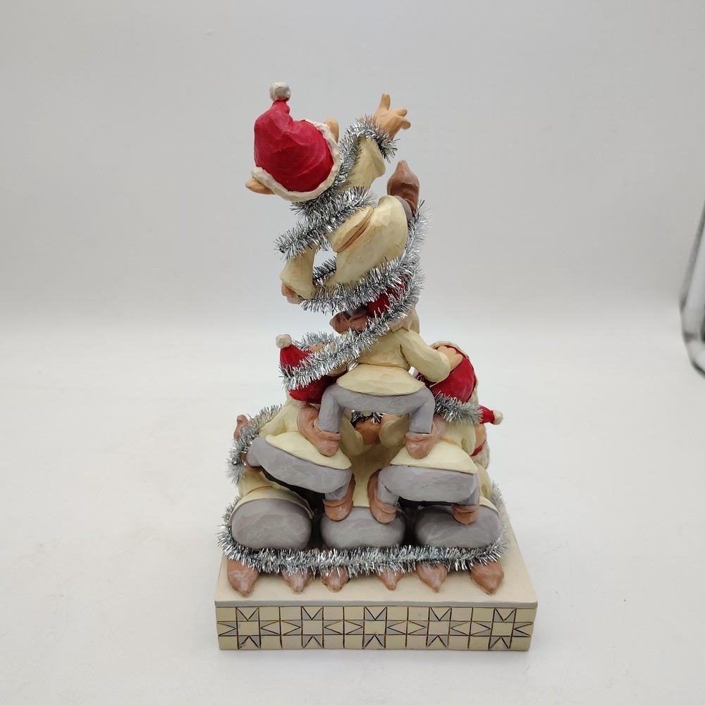 Jim Shore Disney Traditions Seven Dwarfs "Precarious Pyramid" 6000942 Christmas - Picture 3 of 8
